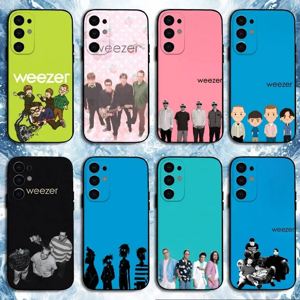 Etui na telefon z motywem zespołu Weezer dla Samsunga S25, S24, S23, S22, S21, S20, Plus, Fe, Lite i innych, czarne.