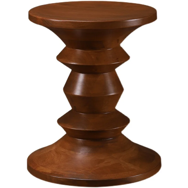 

Small coffee table, living room, retro corner table, balcony, simple, round, shoe changing stool