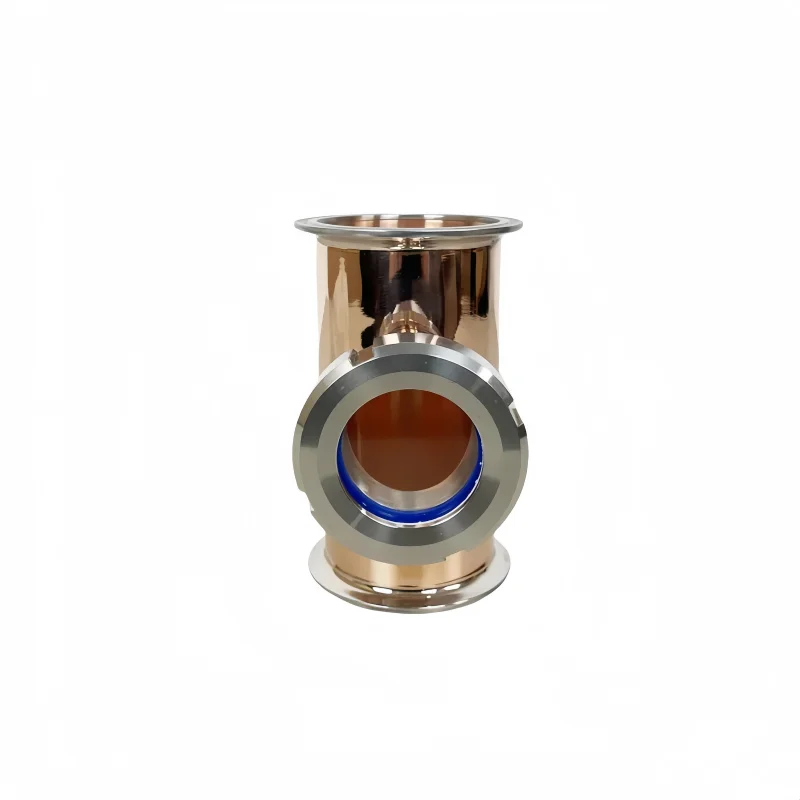 3inch FlangeOD91mm Copper Sight Glass Union Tri-Clamp Tee 3