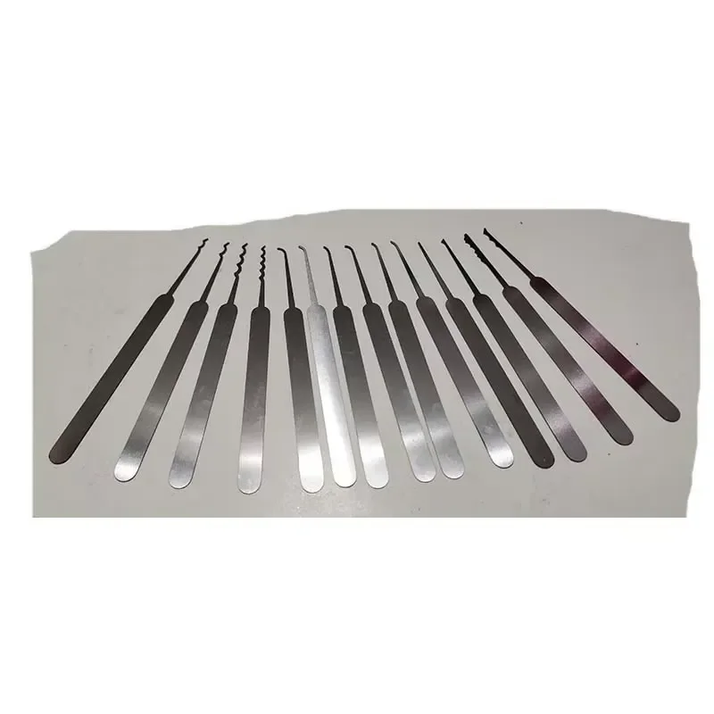 Hot Sale 14PCS/Lot Stainless Steel Polished Lock Pick Set 0.5MM Thickness Key Lock Hooks