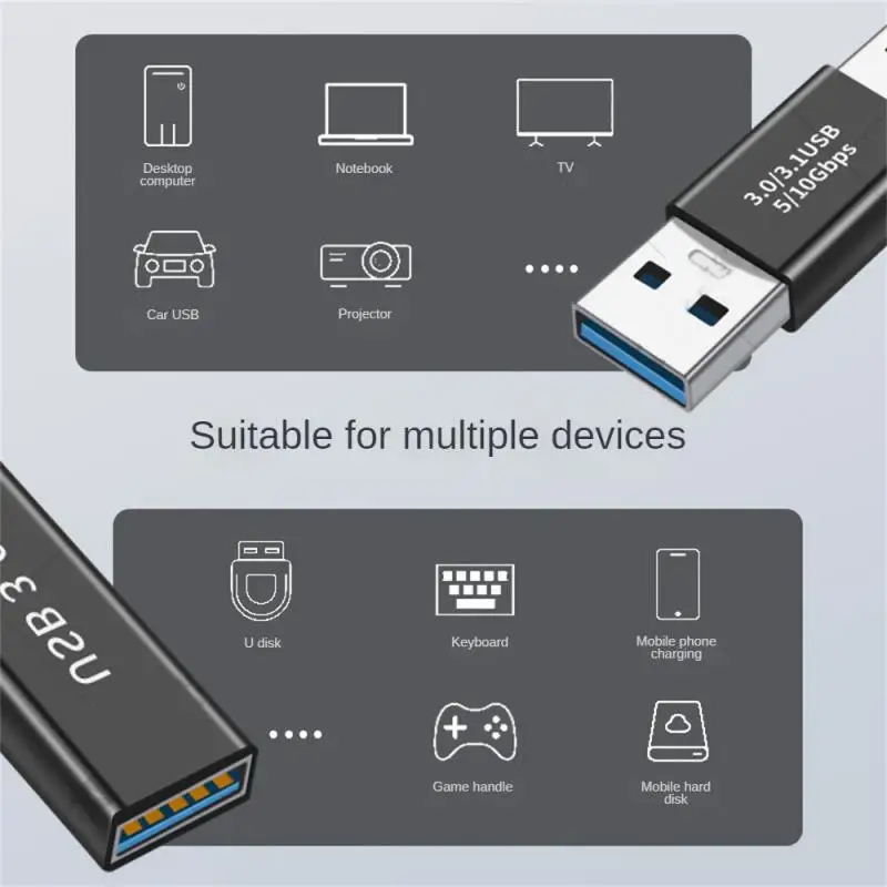 5Gbps USB 3.0 Typ A Złącze męskie na żeńskie Adapter wtyczki USB3.0 A Podwójne złącze męskie / żeńskie