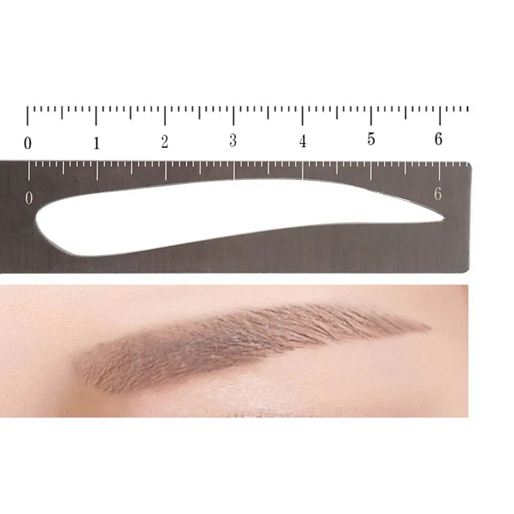 Eyebrow Stencil Ruler Reusable Three-Point Balance Positioning Kit Accurate Measuring Tool for Natural Symmetrical Brows Quick
