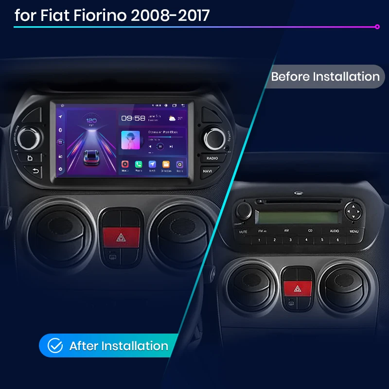 AWESAFE Android 12 Car Radio Player Fiat Fiorino,Citroen Nemo,Peugeot Bipper Multimedia GPS Navigation autoradio Wireless Carpla