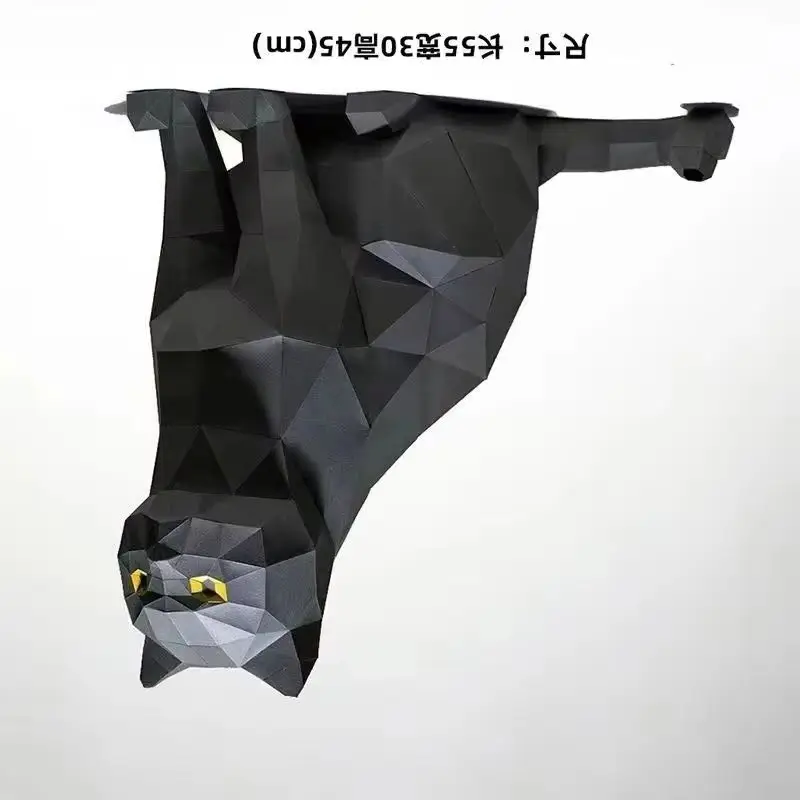 

45cm Cat Paper Model Origami 3D Papercraft Home Hallway Party Ornaments Room Decor Desk Decorations Art Handmade DIY Puzzles Toy