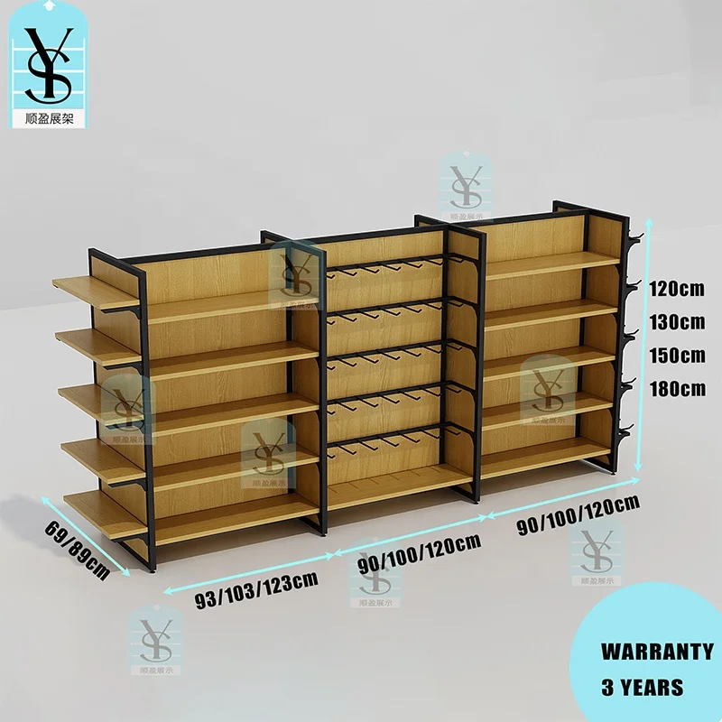 Custom.Store الرف رفوف سوبر ماركت عرض الصلب رفوف المتجر رف جندول للتسوق