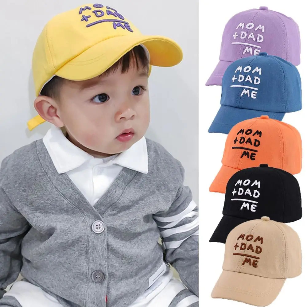 Gifts MOM+DAD=ME Embroidery Baseball Caps Cute Spring Autumn Kids Baseball Hats Adjustable Sunscreen Hats For Boys Girls