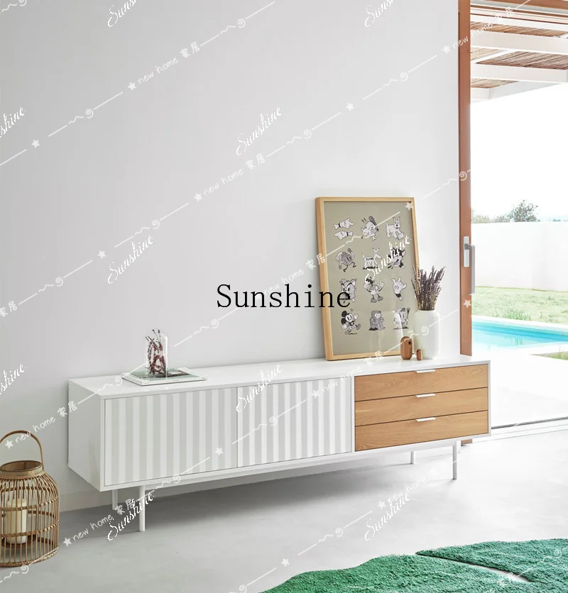 

Wabi Stillwind minimalist paint TV cabinet Small apartment black minimalist locker FT