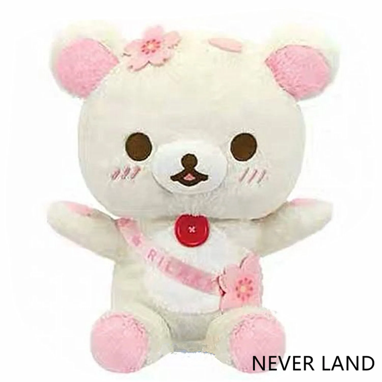 Kawaii Cherry blossom Rilakkuma Korilakkuma Bear Kids Girls Plush 32CM Stuffed Toys For Children Christmas Gifts