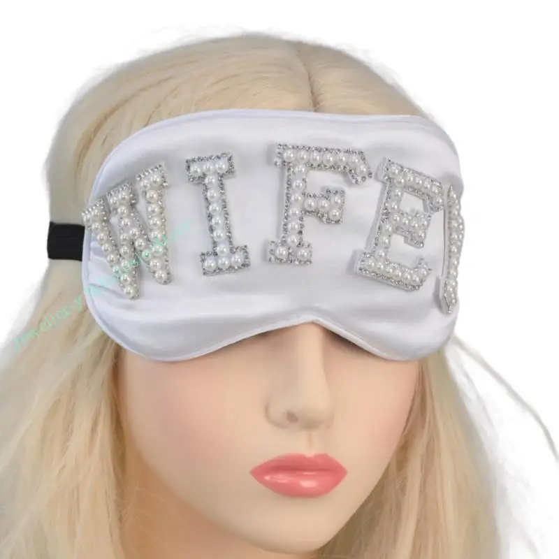 R7uf Girl Eye Mask Maschera del sonno perle gioiello per le perle headpeice per le perle