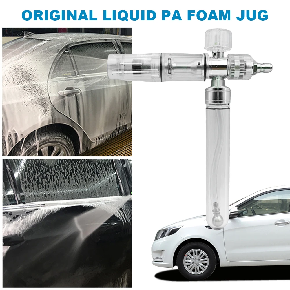 35ml Soap Foam Spray Bottle with 1/4 Inch Quick Connector Pressure Washer Gun Adjustable Foam Spray Pot for Cleaning Cars
