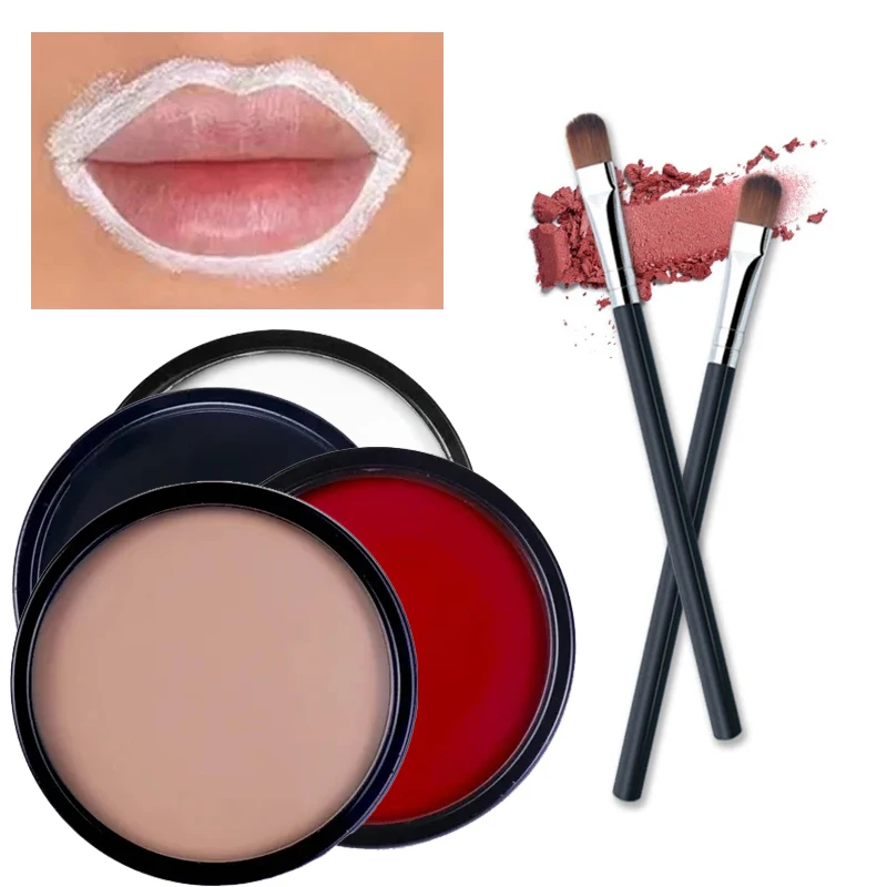 Highly Pigmented Mapping Paste Eyebrows Lip Shape Design Mark Positioning Tools Tattoo Brows Contour Design Paste with Brush