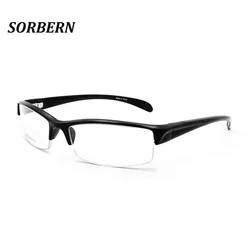Sorbern TR90 Sports Optical Glasses Frame Men Half Rim Glasses Light Weight Square Spectacles Men Eyewear Frames
