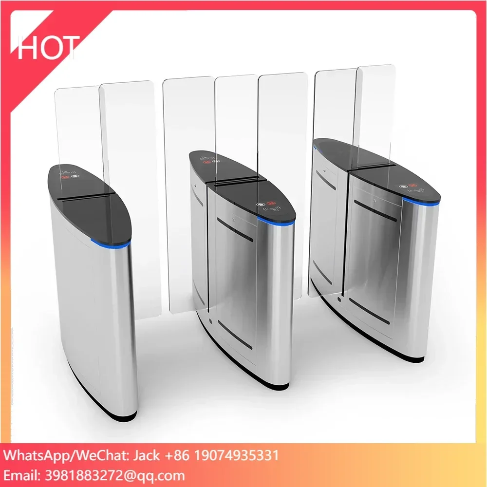 Versatile Sliding Turnstile Gate With RFID, Fingerprint, And Facial Recognition For Secure Access