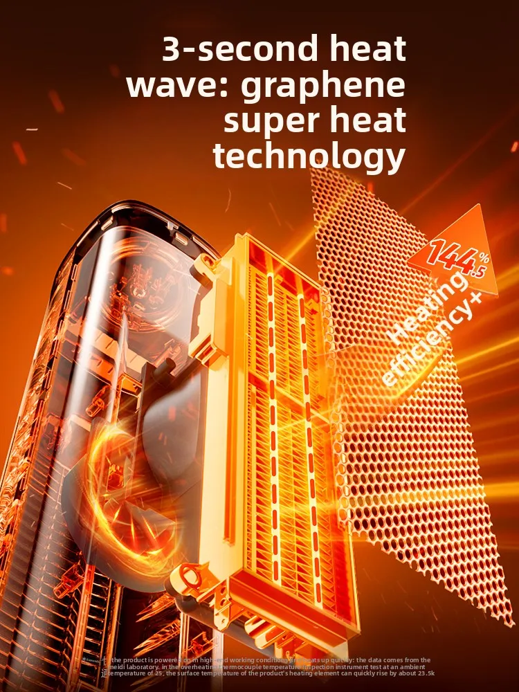 

Fan Heater Household Graphene Electric Heating Furnace Energy Saving Little Sun 2025 New Artifact Winter