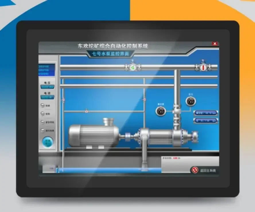 mount/Embedded 19 inch HMI Industrial Touchscreen Android 13 pane computer  for automation system
