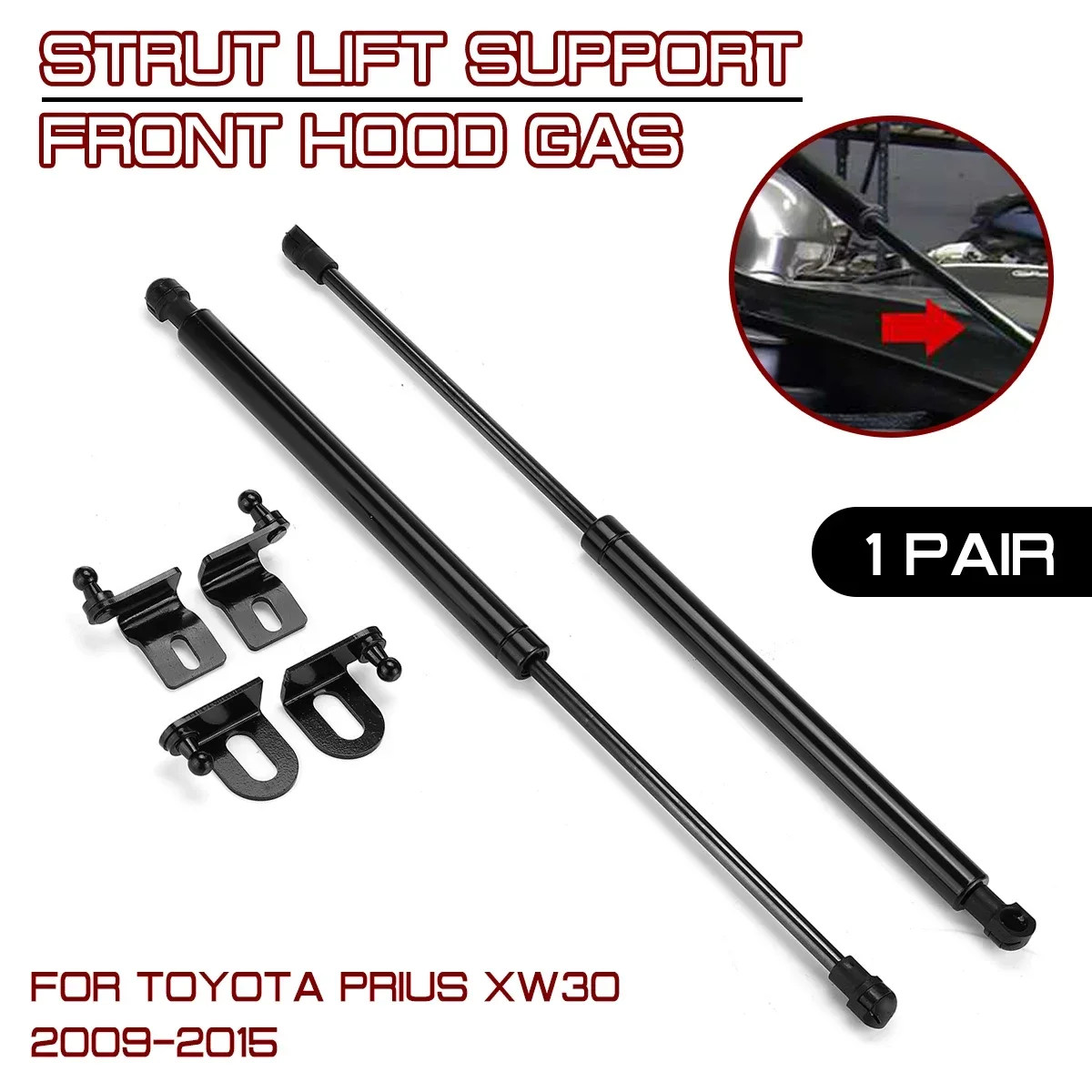 Car Front Engine Cover Hood Shock Lift Support Rod Arm Gas Spring Bracket Struts Bar For Toyota Prius XW30 2009 2010 2011-2015