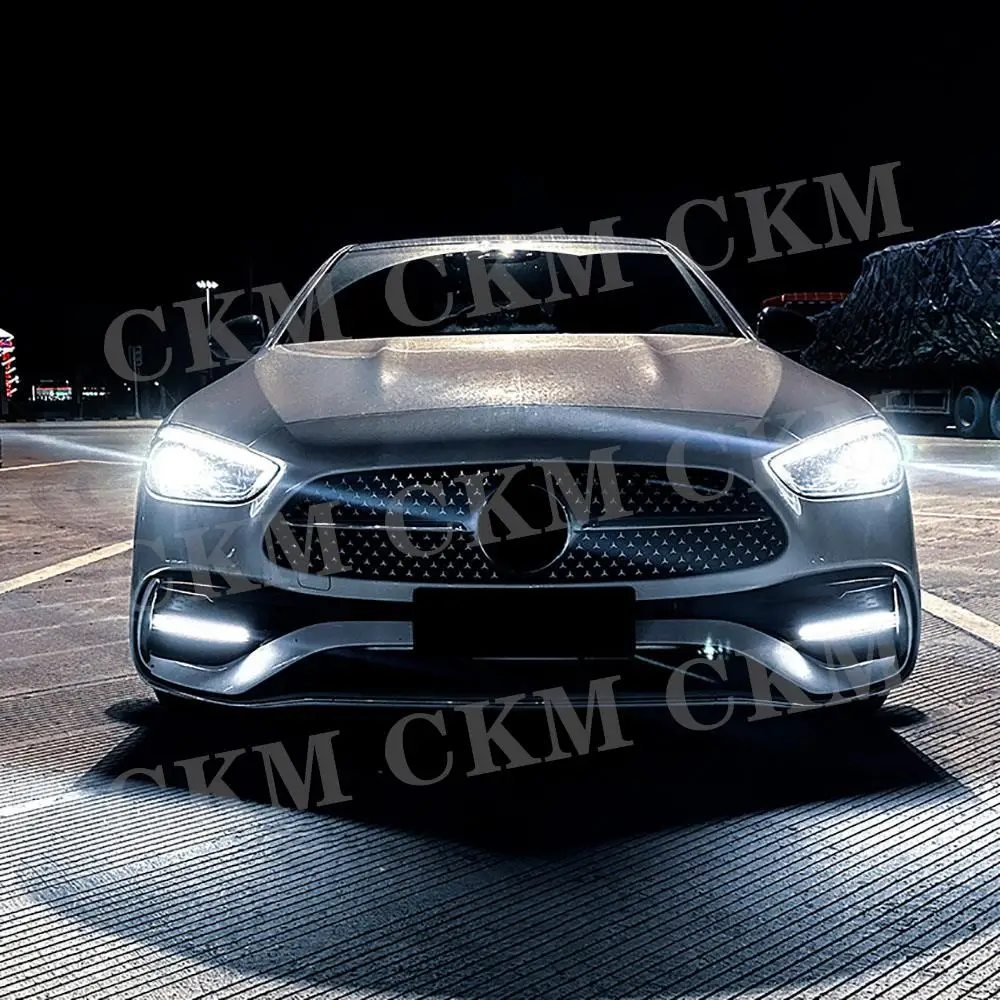 

Автомобильный глянцевый черный передний бампер, боковые разделители, фартук, аксессуары, крышка противотуманной фары для Benz C Class W206 C200 C300 C43 AMG 2022+