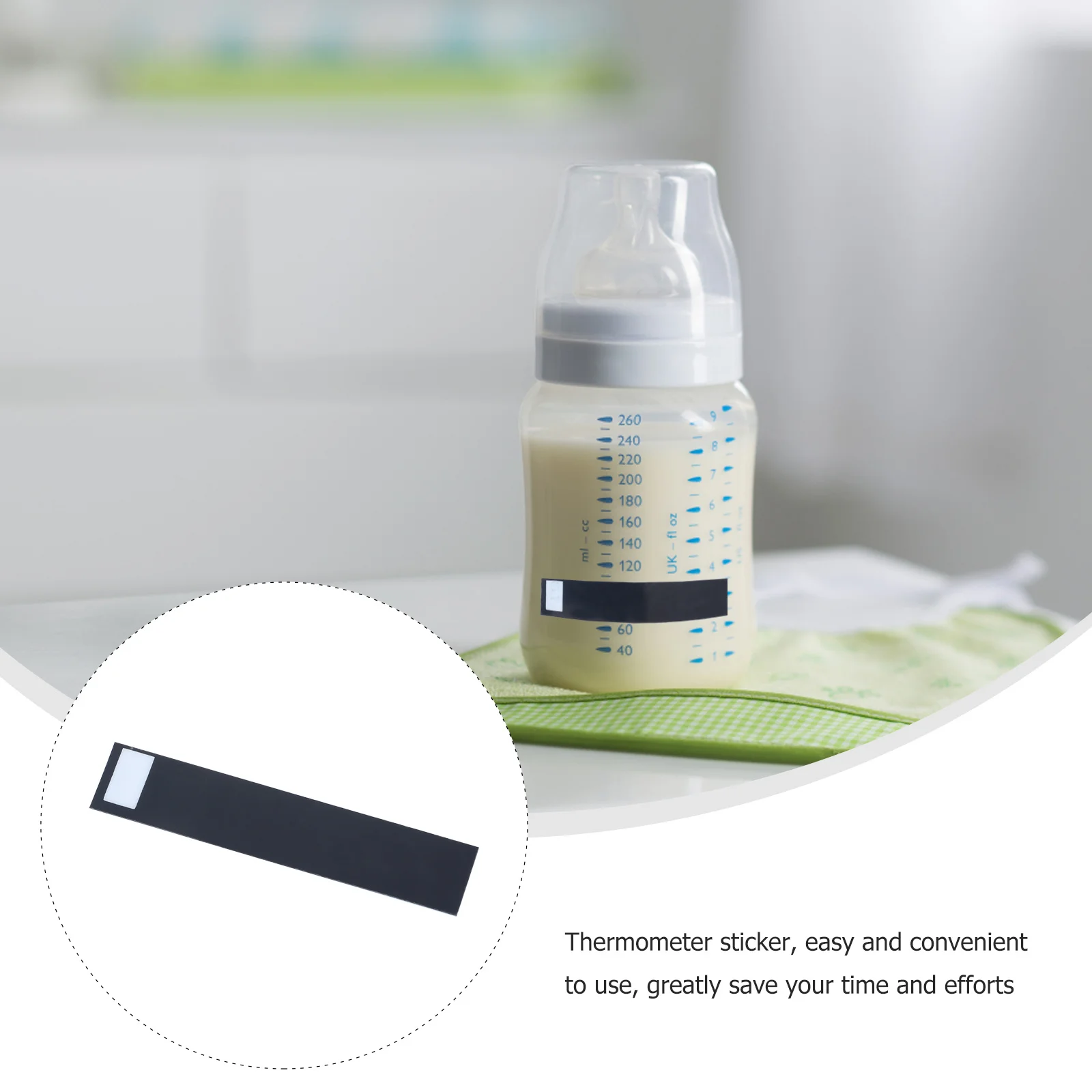 

3pcs Lcd Thermometer Strip For Baby Milk Bottles Adhesive Temperature Sticker Strip Newborn Bottle Thermometer Waterproof Safe