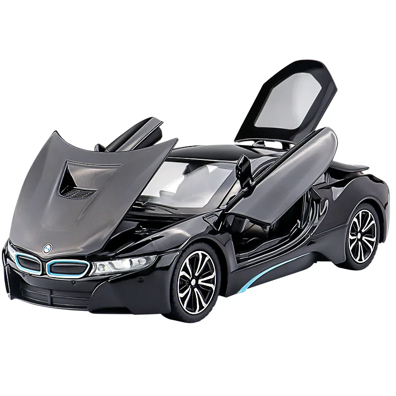 1:22 I8 SL63 Sports Car Model Toy Alloy Diecast Music Light Simulation Sound Light Toys Cars Models Collectible Item