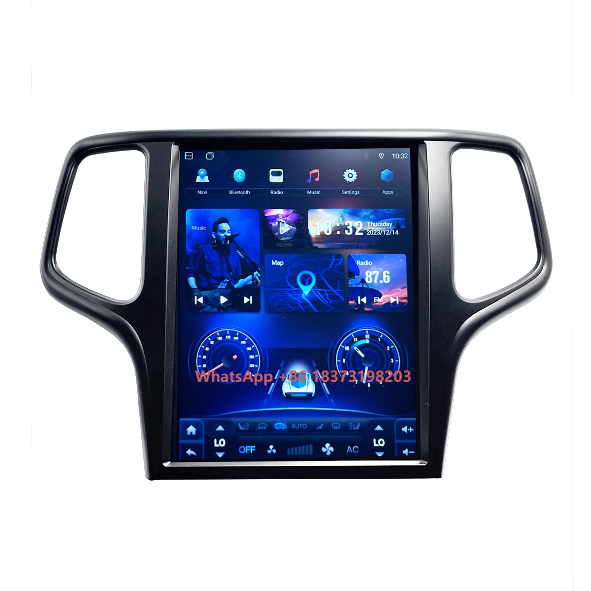 

High Quality 10.4" Android Car Audio for Jeep Grand Cherokee 2014-2016 Double Din With 4G LTE WiFi Built-in DSP & 360 Camera