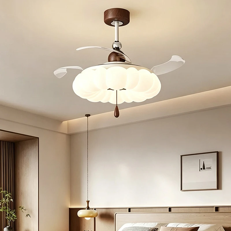 Nordic bedroom Ceiling fan with led light and control electric fan Ceiling lights dining room Ceiling lamps indoor lighting