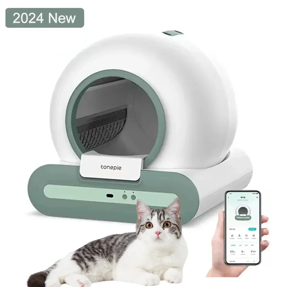 

TONEPTE 2.0 Smart Self-Cleaning Litter Box-65L Capacity,App Control,Mess-Free Design for Multiple Cats,Revolutionize Your Cats