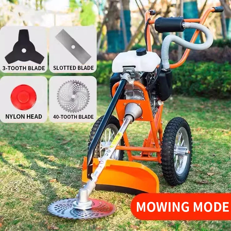 Lawn Mower Hand-push Four-stroke Small Multi-function Agricultural Weeder Harvesting Household Weeding Loosening/Trenching