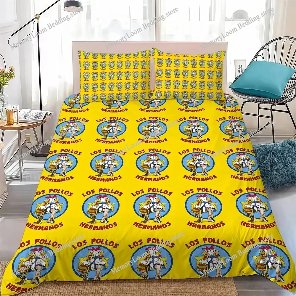 Film B-Breaking Bad Los Pollos Duvet Cover Set Bedding Soft Laundry Cotton Bed Four Seasons Student Dormitory Home Textile963