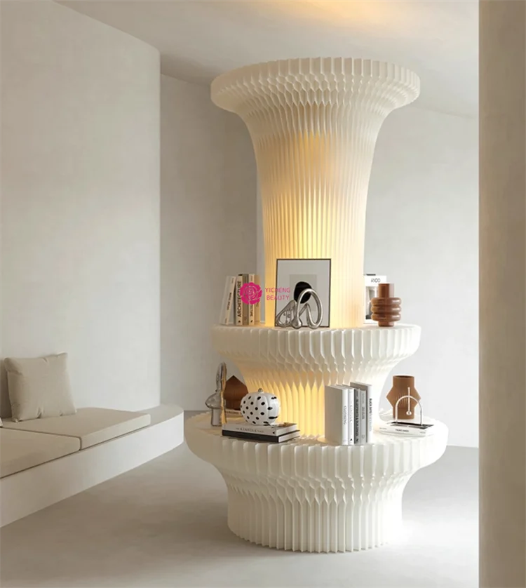 * Beauty Wholesale Roman Column Decoration Island Display Rack Clothing Store Product Paper Display Rack