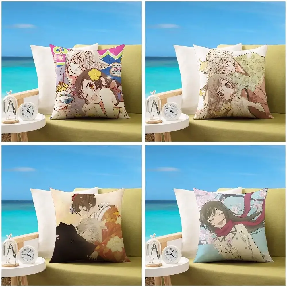Anime K-Kamisama Kiss-S Pillow Case Sofa And Living Room Decorative Cushion Covers Dust-proof And Mite-proof Invisible Zipper