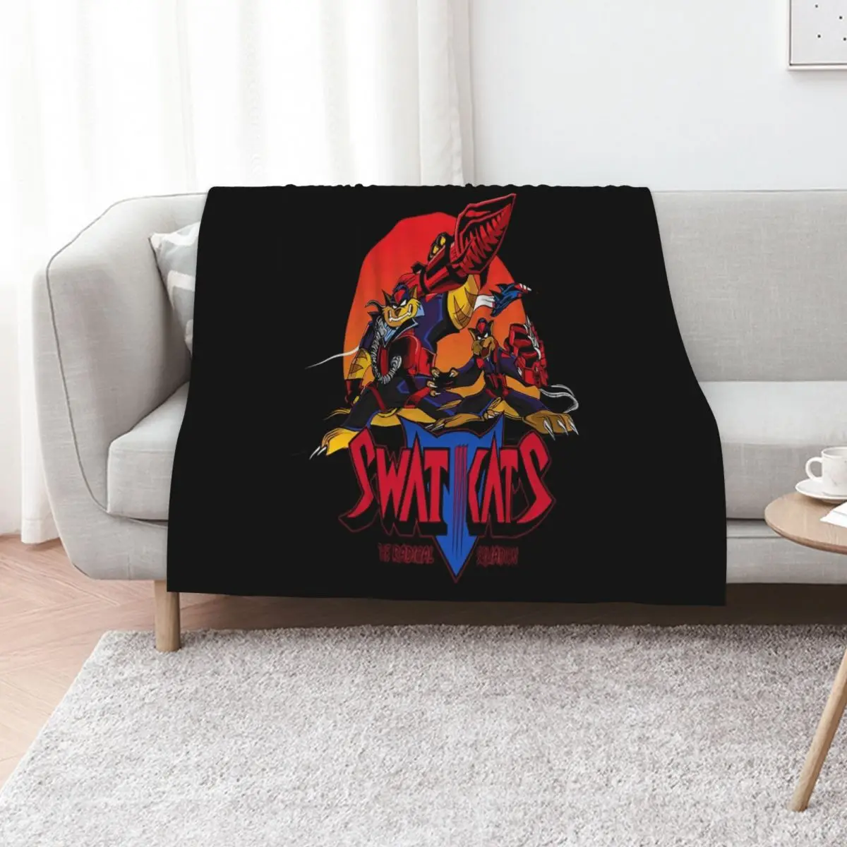 

Swat Kats T-ShirtThe Radical Squadron Throw Blanket Luxury St Quilt Warm manga Blankets