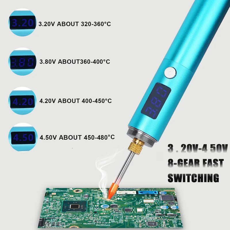 Imagem -03 - Frogbro Ferro de Solda sem Fio de Alta Potência Ferramenta de Solda Profissional Portátil Recarregável Led Display Wirless Ferramenta de Solda