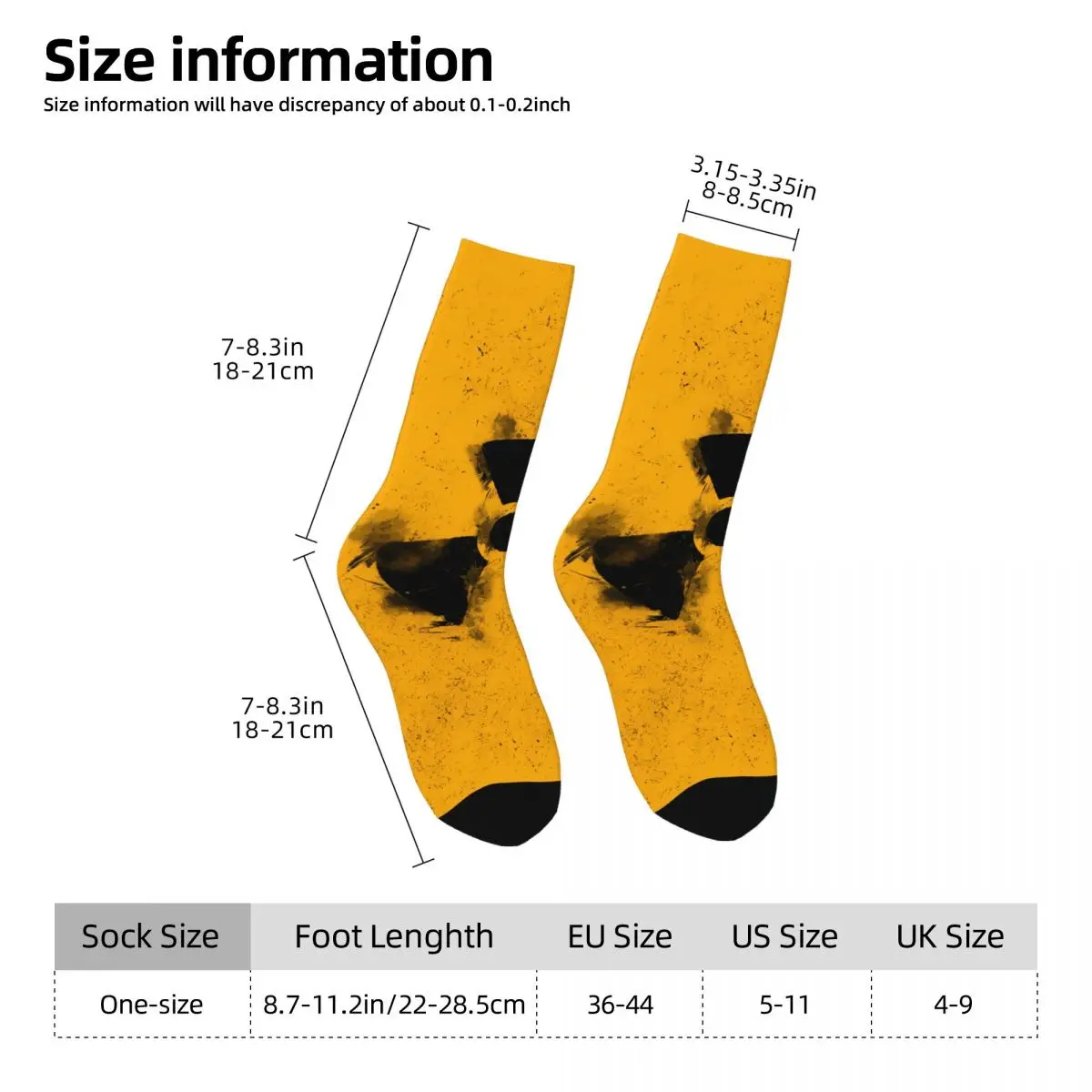 Warning Sock Printed Man Polyester