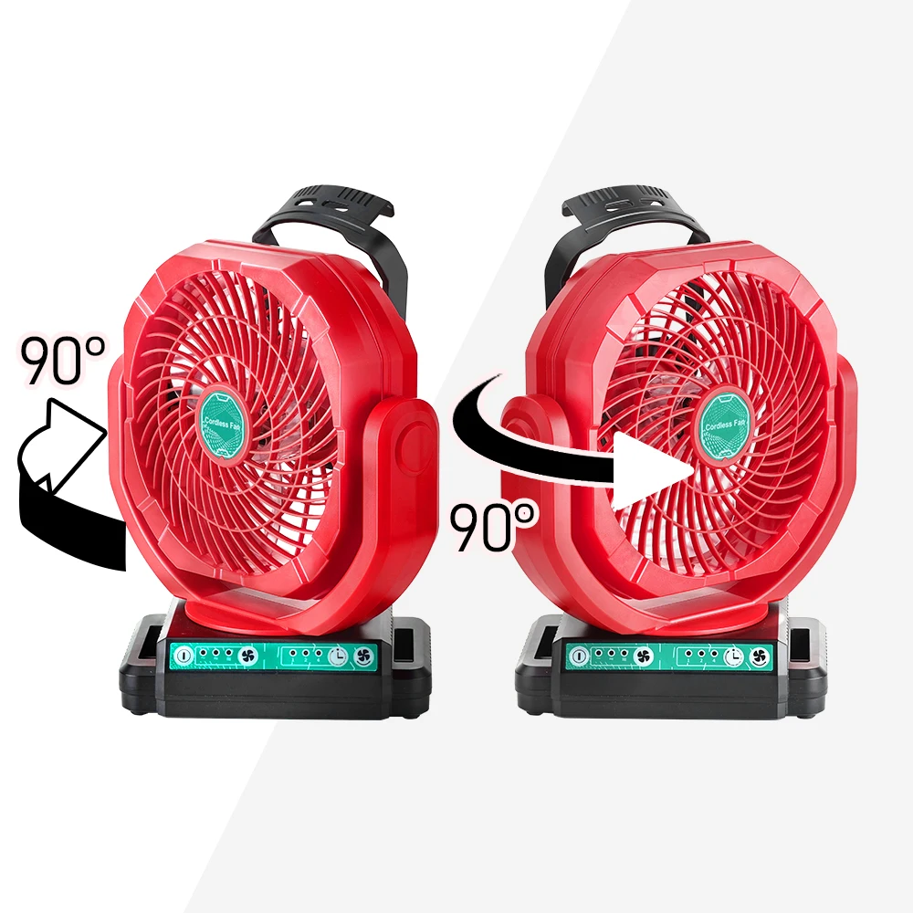 Cordless Floor Fan for Milwaukee 18V Battery, 3500CFM 3-Speed Jobsite Industrial Camping Fan (Battery Not Included)