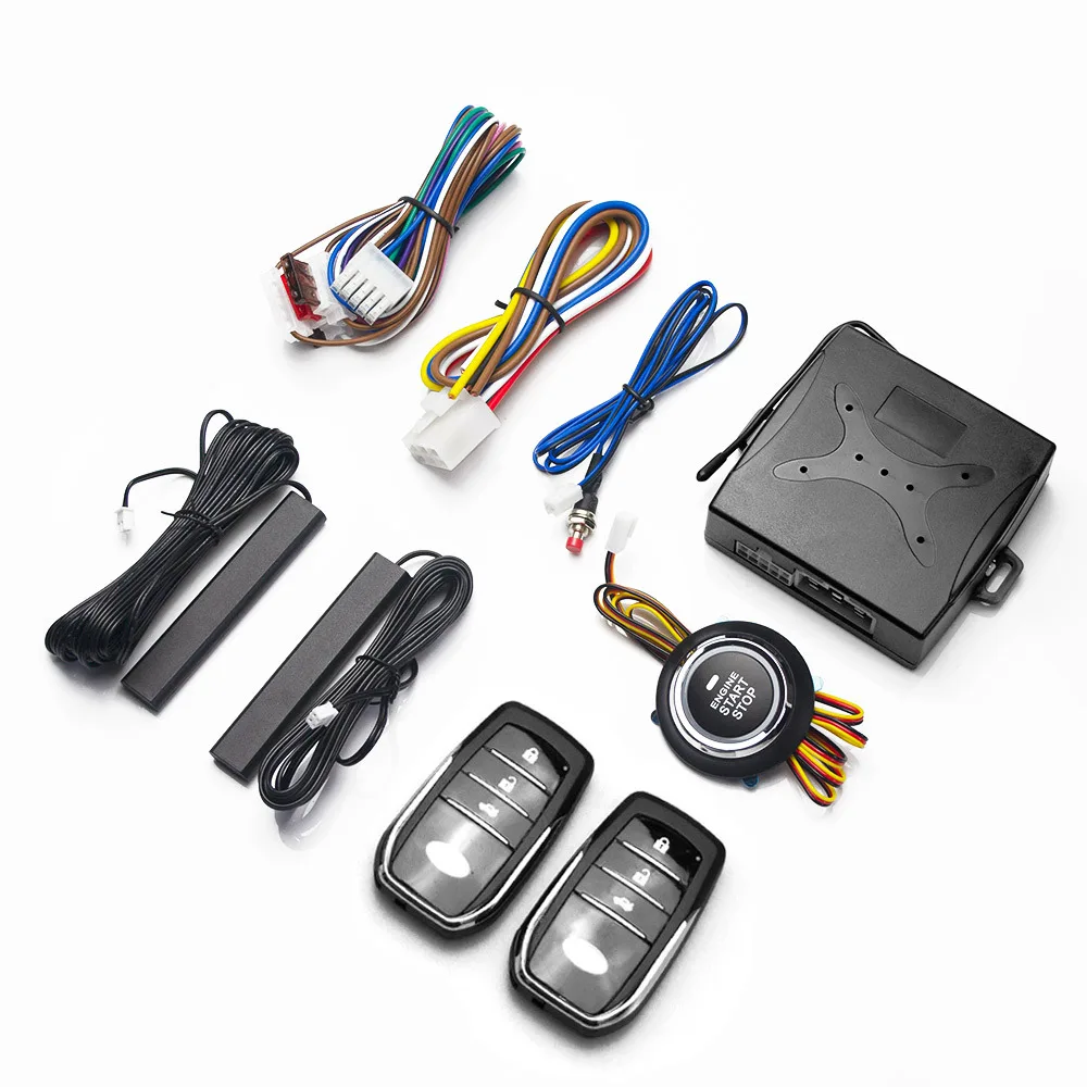 12V Car Retrofit Push Button Start PKE Keyless Entry One‑Way Anti‑Theft Remote Engine Start System