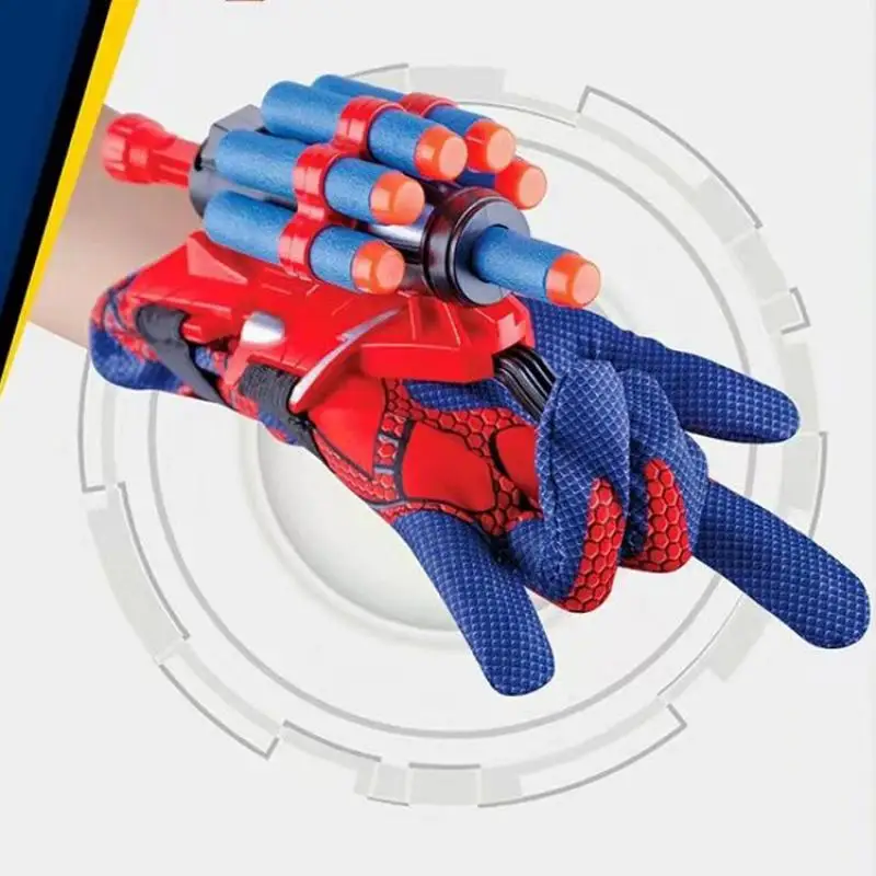 Spiderman Web Cosplay Launcher Glove Boys Superhero Shooters cinturino recuperabile bambini Halloween Prop bambini regalo per bambini