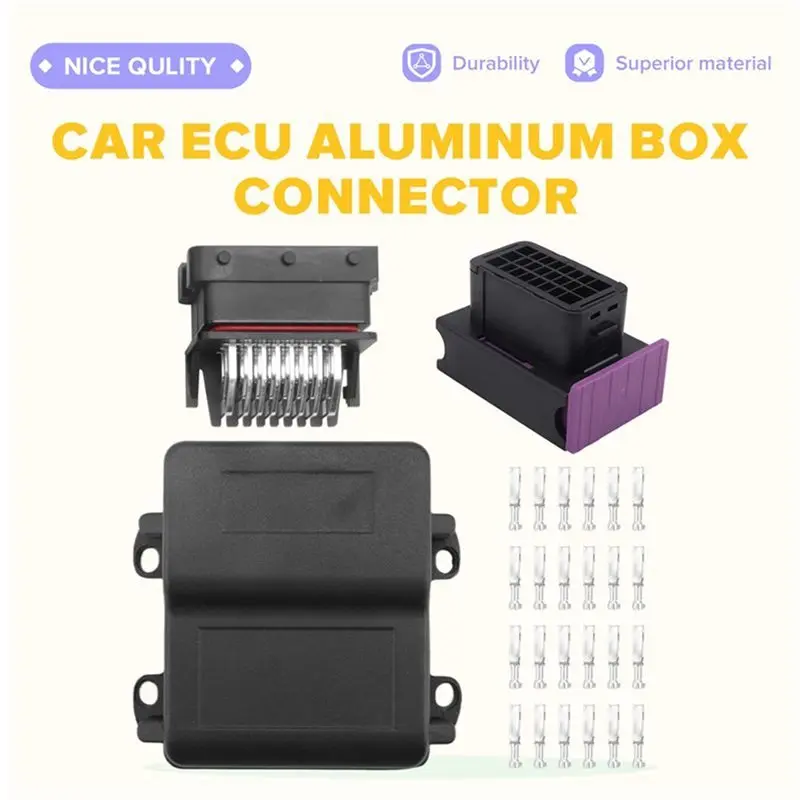 Y17A 2X 24Pin ECU Circuit Board Connector Matching Aluminum Alloy Shell Automotive Motor Car Controller