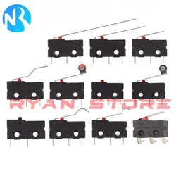 Micro braço da alavanca do rolo, interruptor de limite próximo normalmente aberto, 2Pin, 3Pin, 5A, 125V, 250V, KW11-3Z, KW11, 3Z-A, B, C, D, E, F, H, 100% novo, 5 PCes