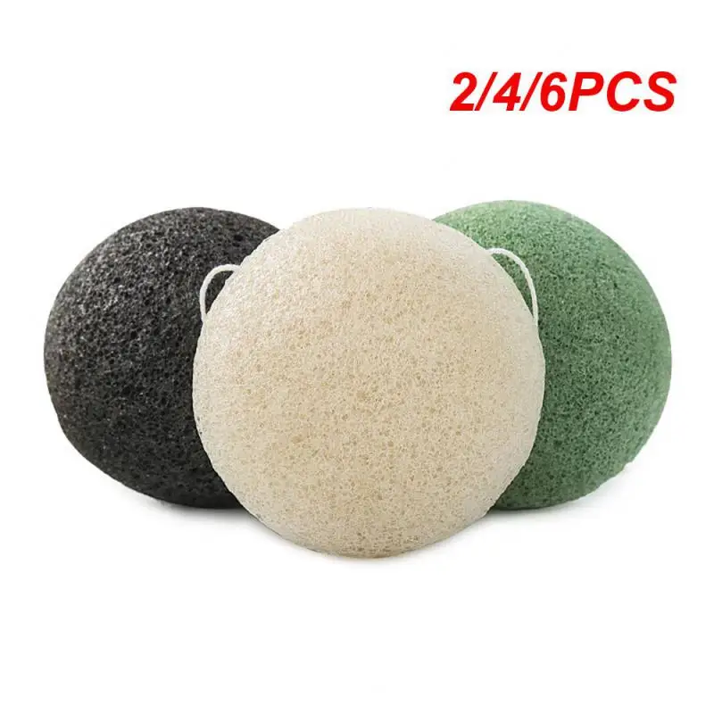 2/4/6PCS Skin Care Effective Facial Cleaning Sponge Eco-friendly Facial Cleansing Sponge For Acne-prone Skin