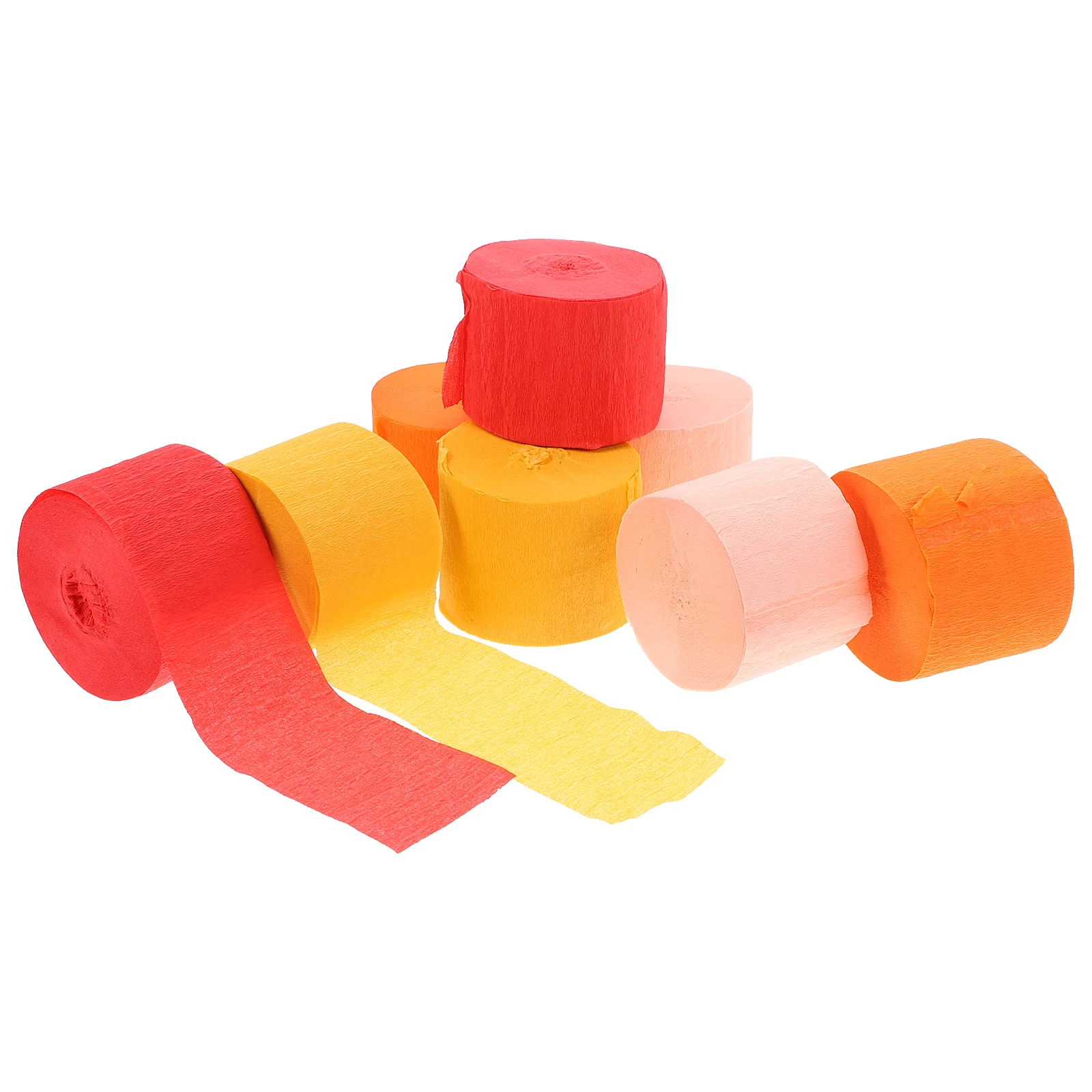 

8 Rolls 4.5x25m Crepe Paper Ribbon Gradient Color for Party Backdrops Birthday Baby Shower Wedding Decorations Sturdy Material