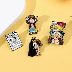 One Piece Anime spilla rufy Zoro Ace Going Merry zaino accessori abbinati a abbigliamento emblema gioielli spille Pin regali