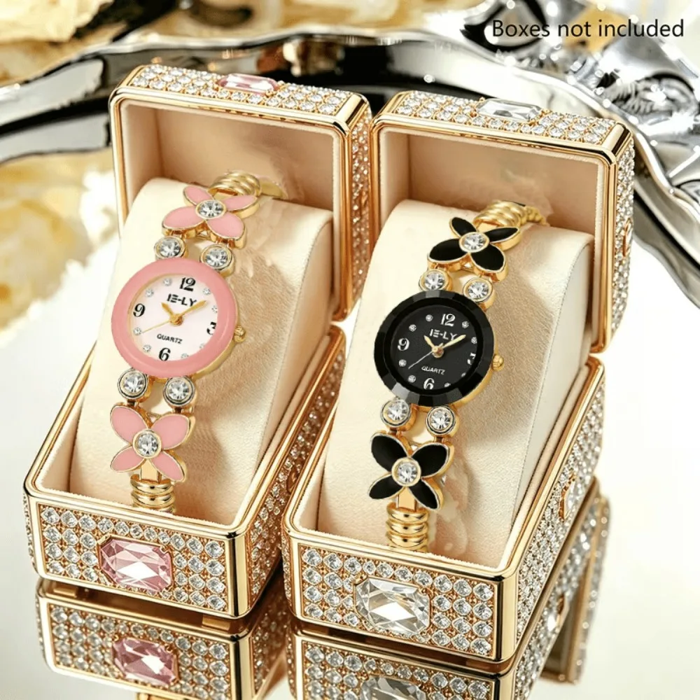 2Pc Trendy Latest Elegant And Fashionable Quartz Watch, Ideal Gift For Friends And Family On Valentine's Day, Easter, Birthdays