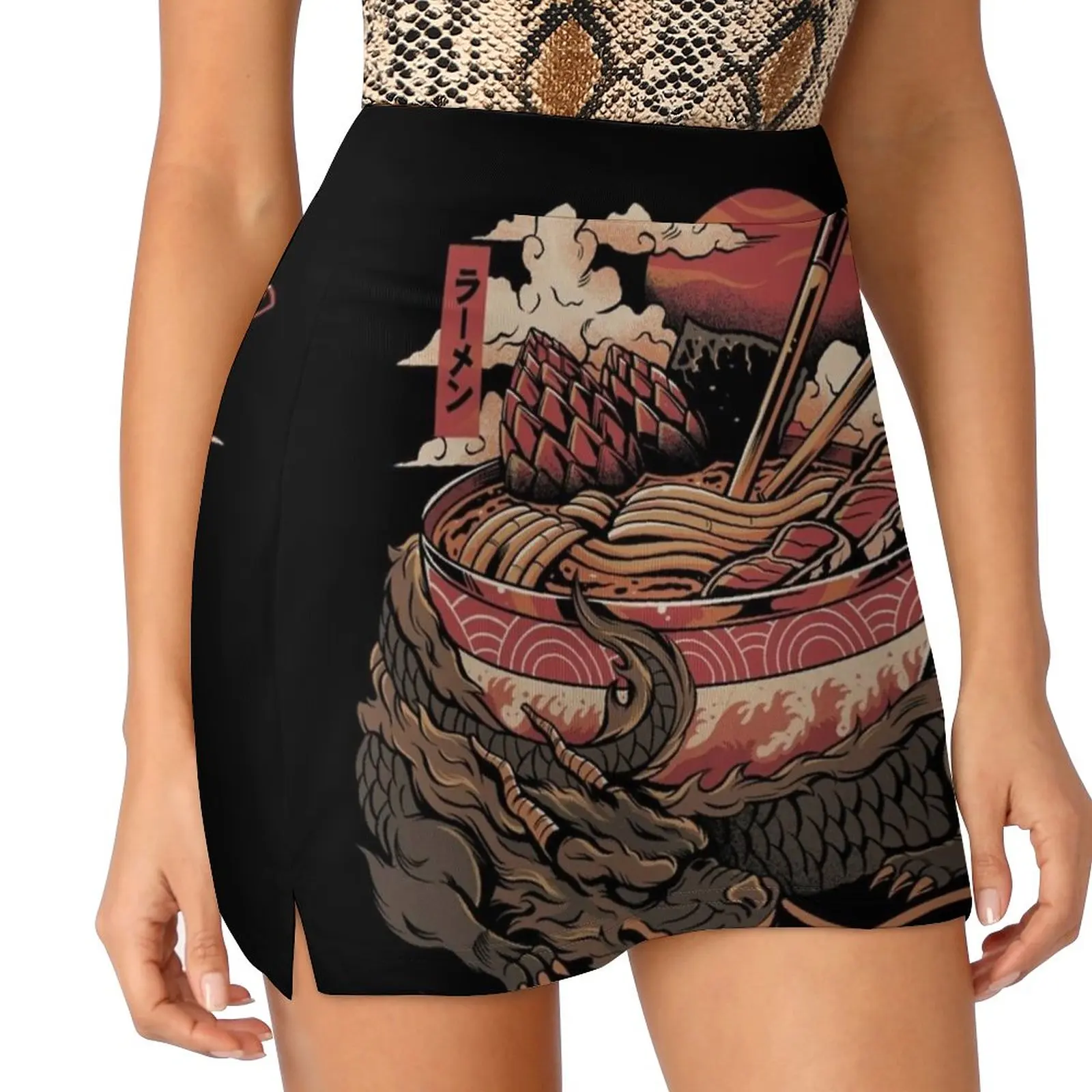 Dragon'S Ramen Skirts Woman Fashion 2022 Pant Skirt Mini Skirts Office Short Skirt Japan Japanese Kaiju Monster Japaneseart