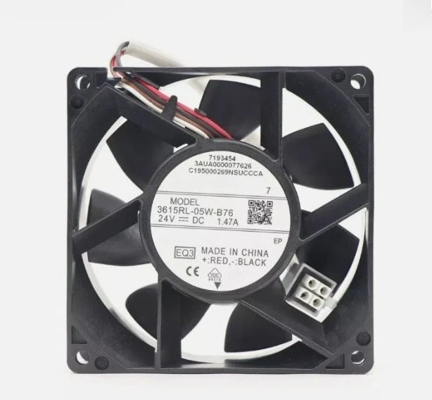 

Brand New 3615RL-05W-B76 EQ1 EQ2 EQ3 DC 24V 1.47A 90x90x38mm 4-Wire Server Cooling Fan Fast Delivey