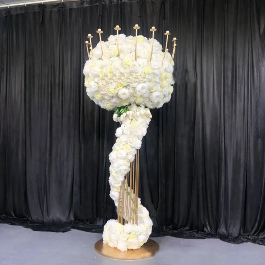 

New wedding supplies props iron plating wedding flower stand stage runway road lead decoration pieces