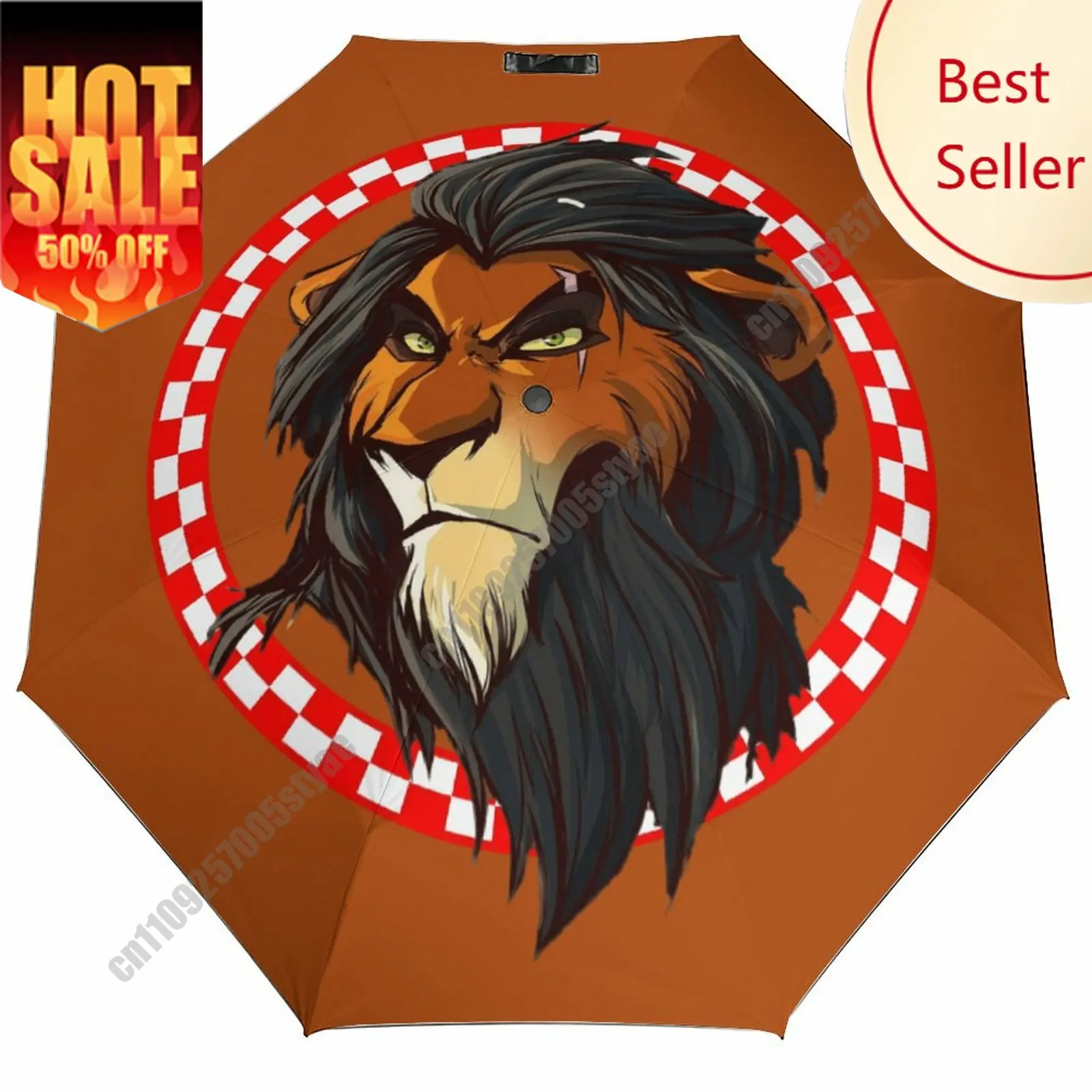 

Scar Umbrella Disney Cartoon 3 Fold Auto Suitable Both Sunny Rainy Days Decoration Gifts Decor Custom Umbrella