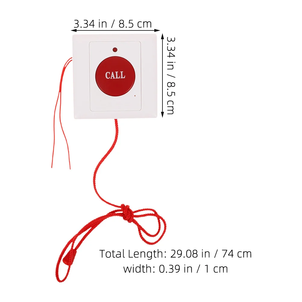 3Pcs Emergency Call System Durable Pull Cord Alarm Button Wall Mounted Help Button for Elderly Nursing Home Hospitals