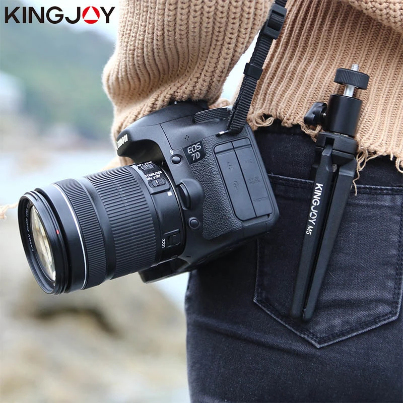 Kingjoy KT-30/m5 aluminium mini stativ für telefon kamera stehen mit kugelkopf mobile smartphone halter stativ flexibel für die reise
