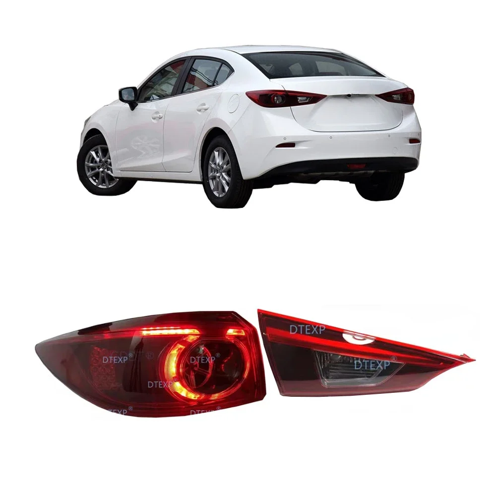 

1 Piece 2013-2019 LED Tail Light for Mazda3 Saloon Only Without Halogen Bulb Rear Lamp for Axela Sedan Parking Turning Signal