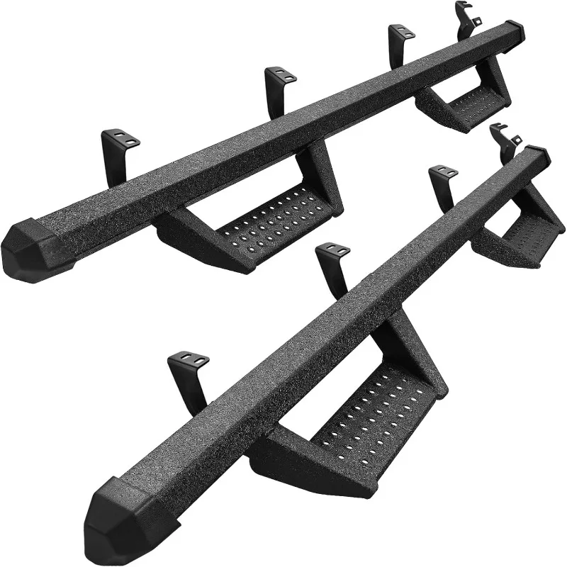 Estribos compatibles con los escalones laterales Tundra Crewmax 2022-202. Barras laterales negras estilo paso de caída de 4 pulgadas